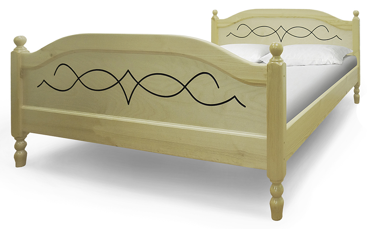 фото: Кровать ВМК-Шале Деревянные Фортуна 160x190 см